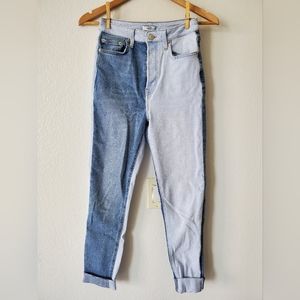 Two tone skinny jeans